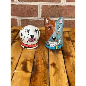 Vintage Dogzilla Salt and Pepper Shakers DOGS Candance Reiter Designs